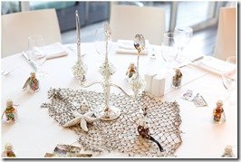 The Little Mermaid centerpiece at a Disney inspired Houston wedding, photography by Degress North Images | MouseMingle.com